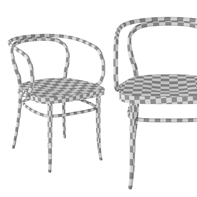 Elegant Thonet Armchair 209 3D model image 3