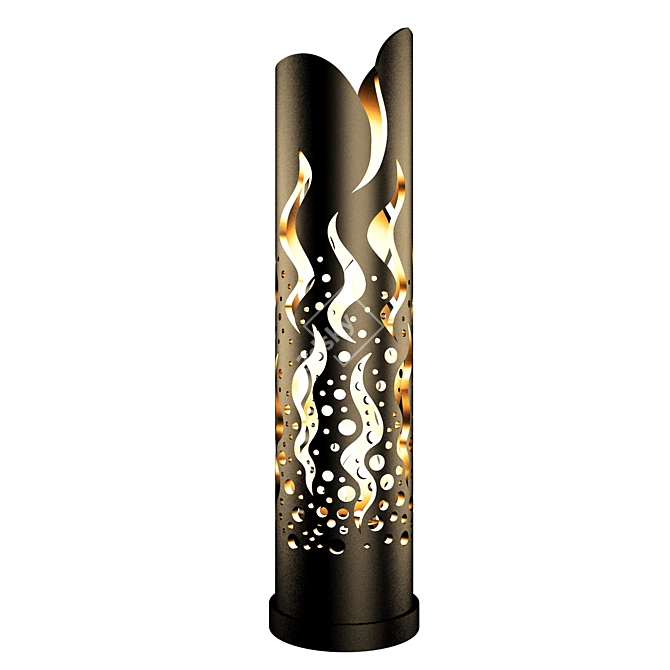 Elegant Cylinder Night Lamp 3D model image 2