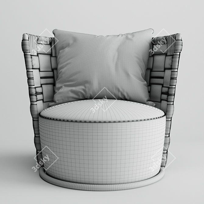 Roberto Cavalli Lounge Chair Set 3D model image 2