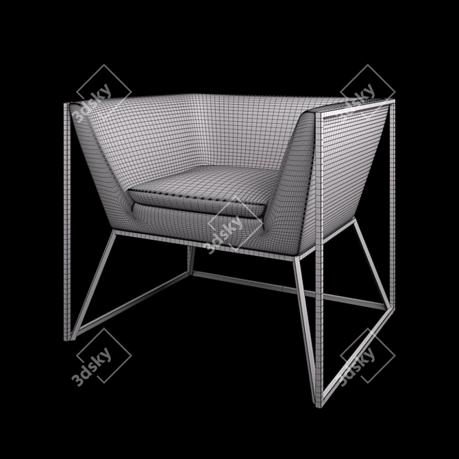 Elegant Elsa Armchair: Milano Home Concept 3D model image 2