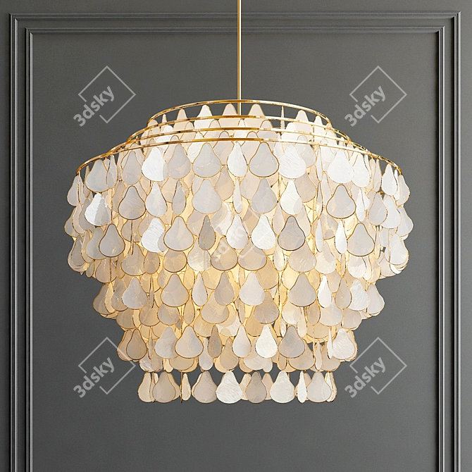 Ethereal Teardrops Chandelier 3D model image 1