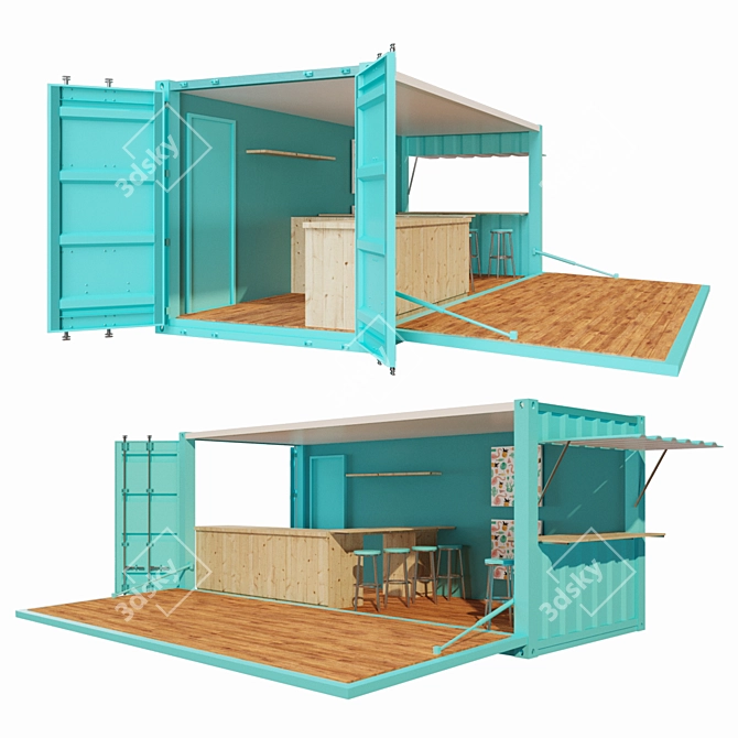 Portable Eatery: V2 Mobile Bistro 3D model image 1