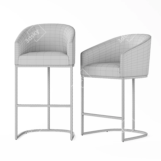 Emery Barrelback Slope Stool 3D model image 3