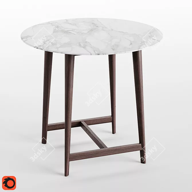 Elegant Desiree Side Table 3D model image 1