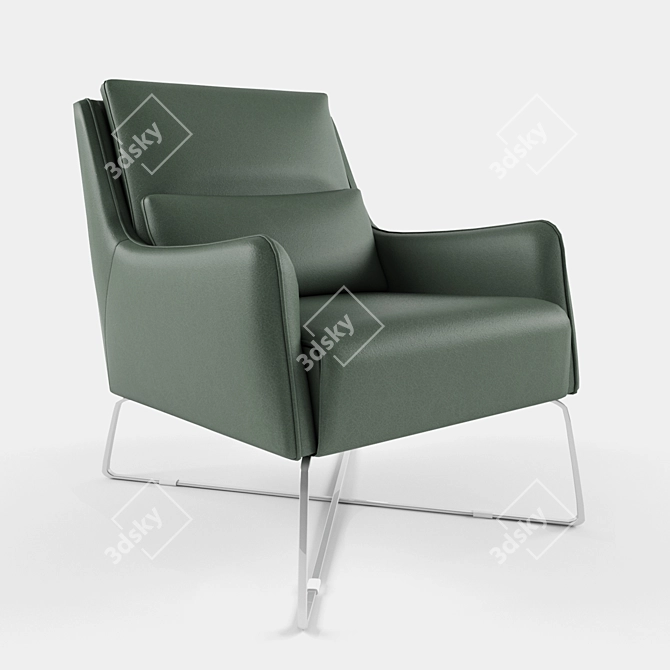 Natuzzi Gloria Armchair: Elegant and Comfortable 3D model image 1