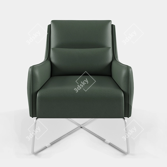 Natuzzi Gloria Armchair: Elegant and Comfortable 3D model image 2