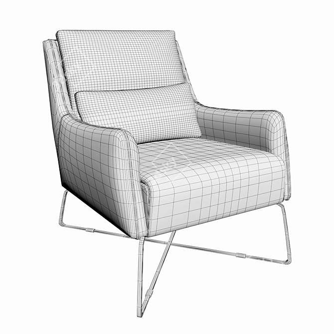 Natuzzi Gloria Armchair: Elegant and Comfortable 3D model image 3