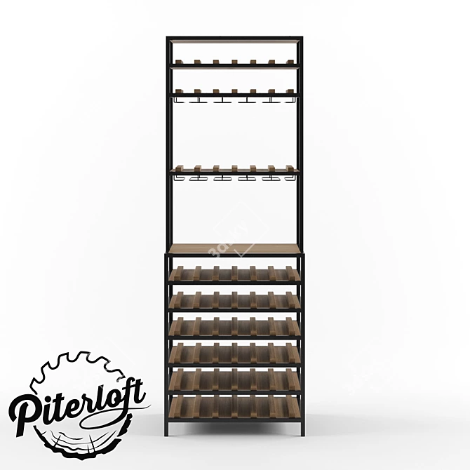 Stylish Wine Rack for Elegant Display 3D model image 2