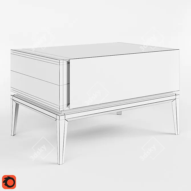 Elegant Natuzzi Munari Side Table 3D model image 3