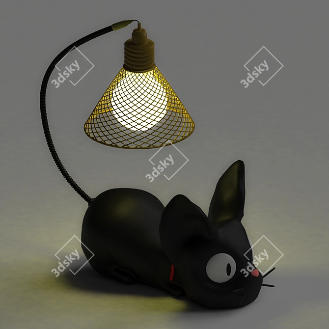 Whisker Glow Cat Lamp 3D model image 3