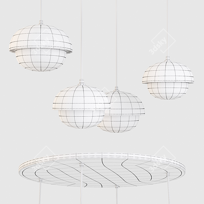 Title: Tooy Muse Pendant Lamp (554-14) 3D model image 2