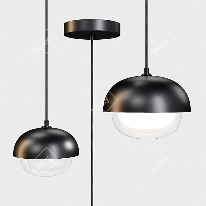 Tooy Muse Pendant Lamp: Vintage-inspired Design 3D model image 1