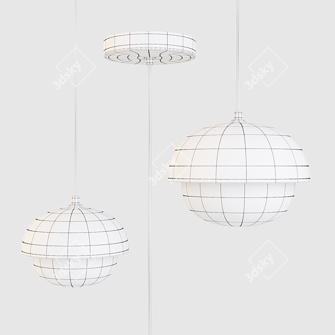 Tooy Muse Pendant Lamp: Vintage-inspired Design 3D model image 2