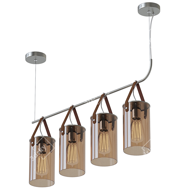 DeMarkt Tetro Chandelier - Elegant Lighting Solution 3D model image 1