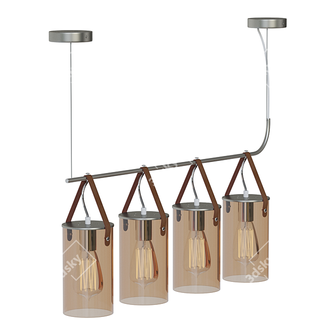 DeMarkt Tetro Chandelier - Elegant Lighting Solution 3D model image 2