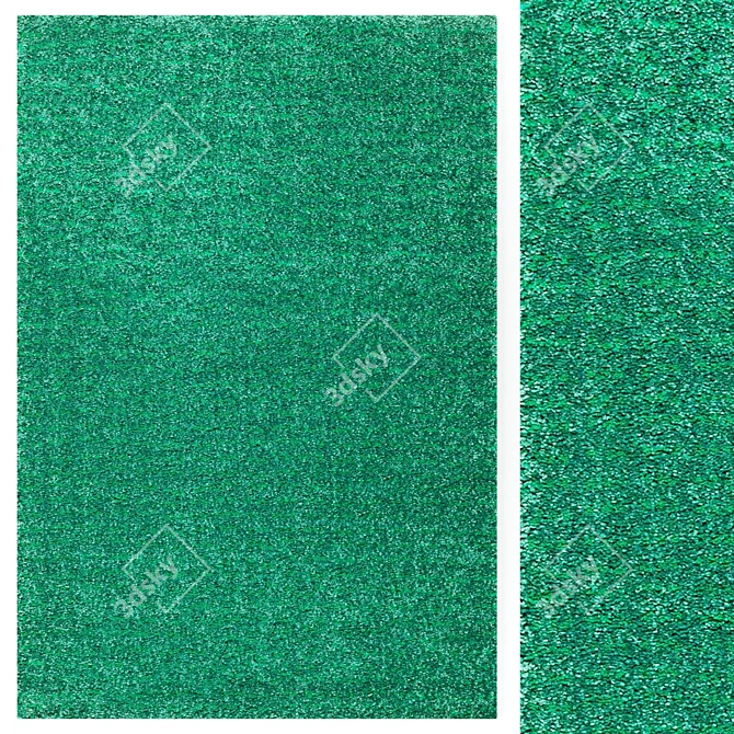 Langsted Green Carpet | 195x133 cm | IKEA 3D model image 1