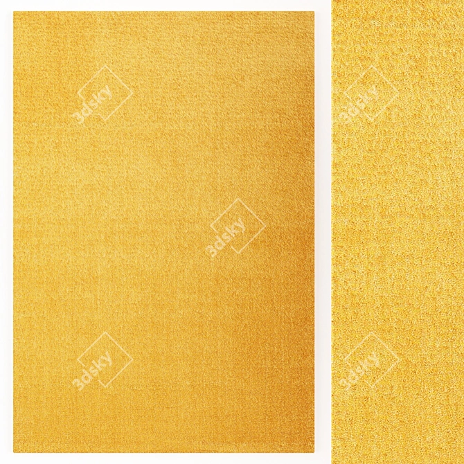 Vibrant Langsted Carpet (Orange) 3D model image 1