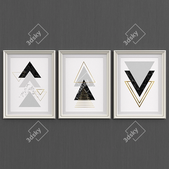 Modern Geometrical Art Collection 3D model image 2