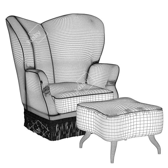 Elegant Gubi Bonaparte Lounge Set 3D model image 3