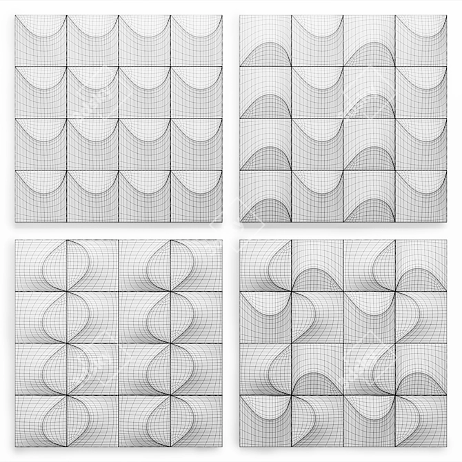 Sahara Sandstone Wall Panel 3D model image 2