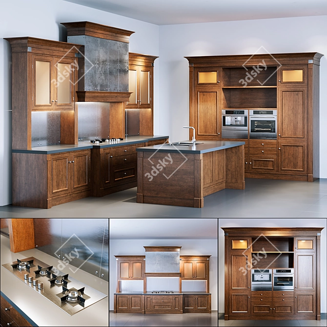 Boston Kitchen: FM Bottega d'Arte Excellence 3D model image 1