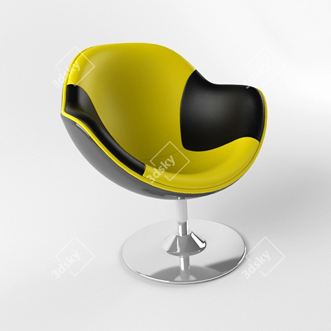 Modern Round Chair 3D model image 1