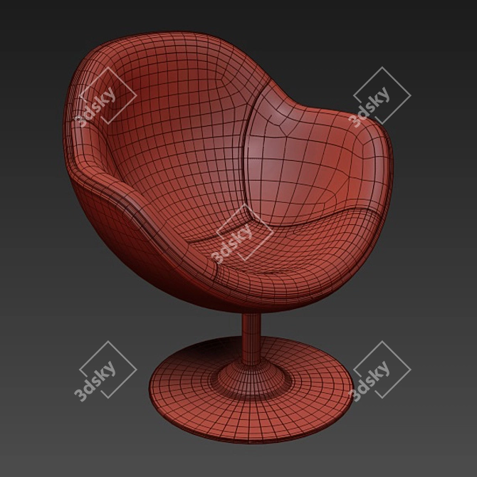 Modern Round Chair 3D model image 3