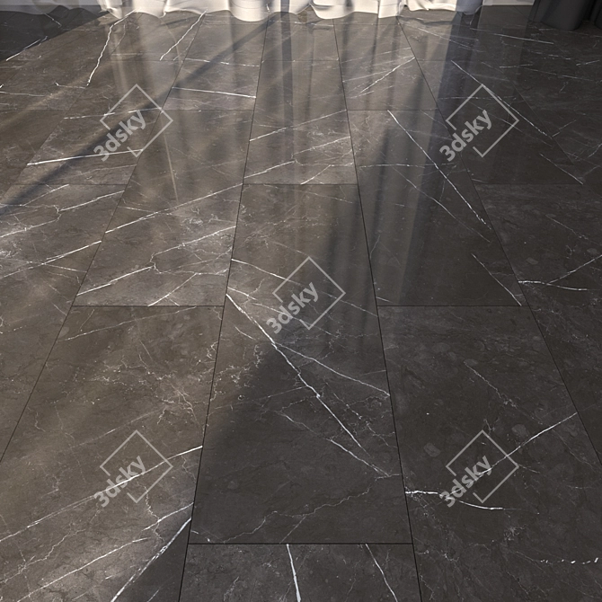 Elegant Marble Floor Tiles 3D model image 1