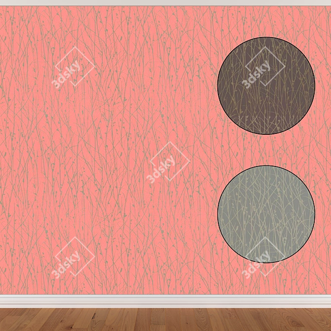 Seamless Wallpaper Set (3 Colors) 3D model image 1