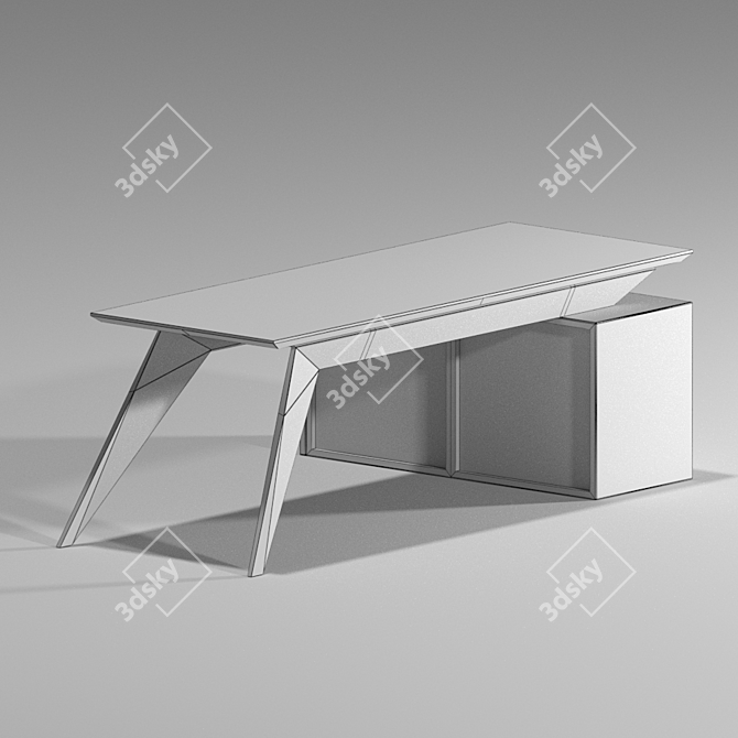 Modern Elegance: Stealth Executive Desk 3D model image 3