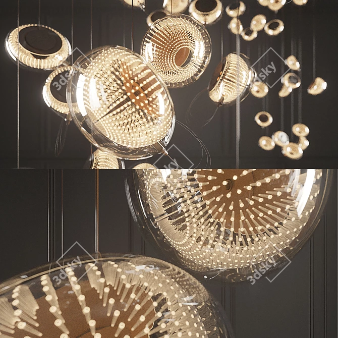 Contemporary Hanging Lights - Bocci 76 3D model image 2