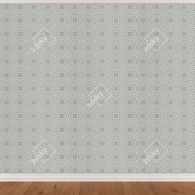 Seamless Wallpaper Set in 3 Colors 3D model image 2