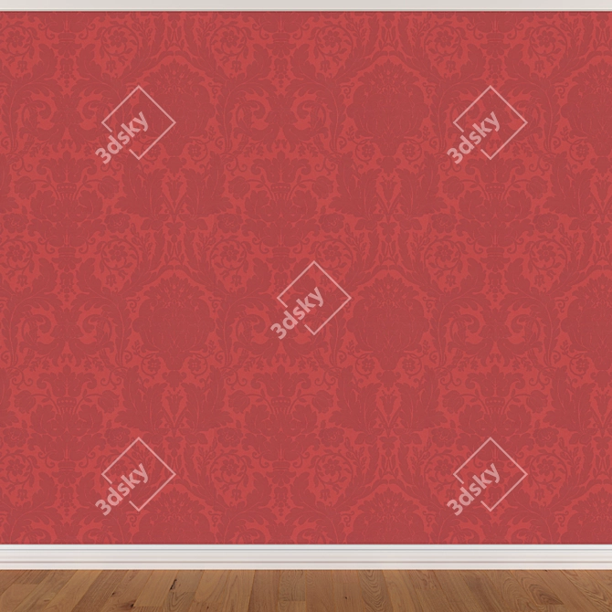 Seamless Wallpaper Set in 3 Colors 3D model image 3