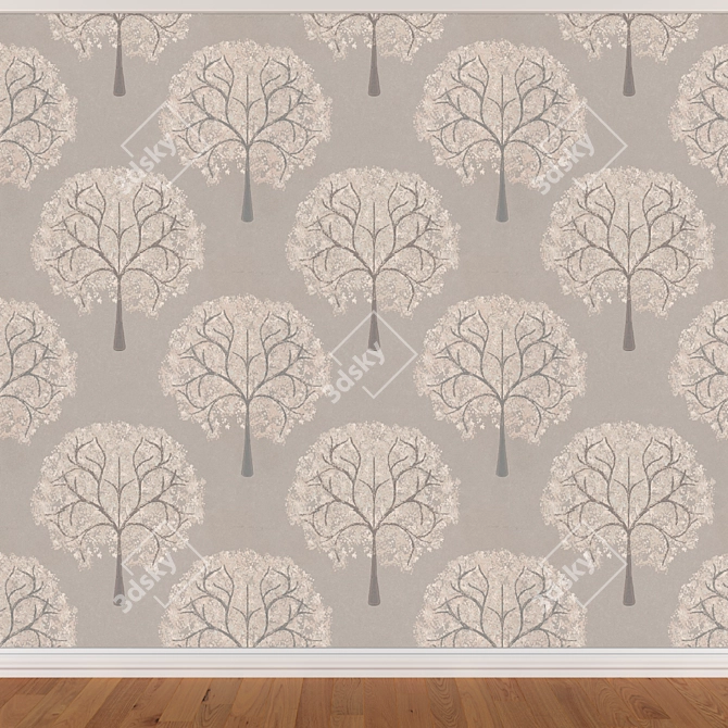 Seamless Wallpaper Set - 3 Colors 3D model image 2