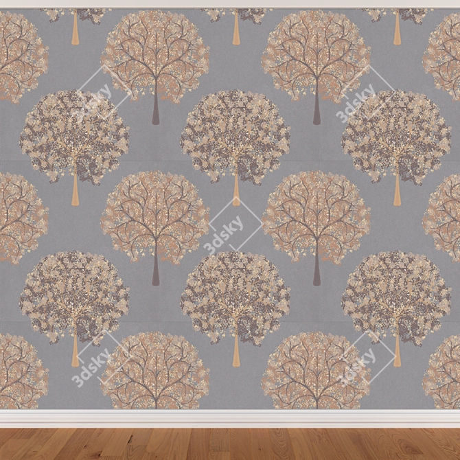 Seamless Wallpaper Set - 3 Colors 3D model image 3