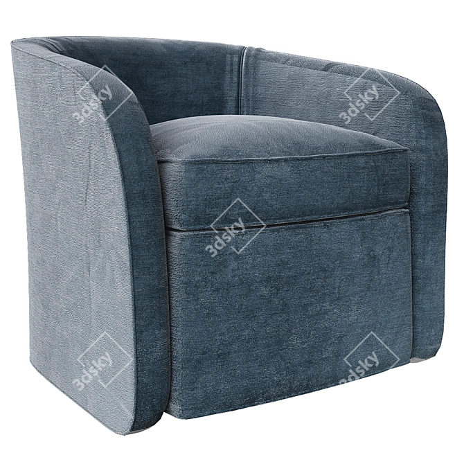 Elegant Edam Swivel Chair 3D model image 1