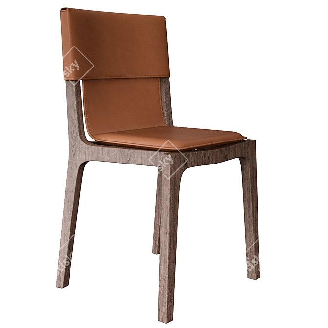 Elegant Isadora Leather Armchair 3D model image 1