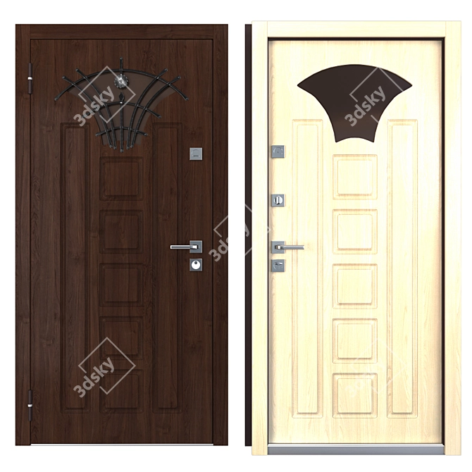 Vesuvius Entrance Metal Door: Your Frame 3D model image 3