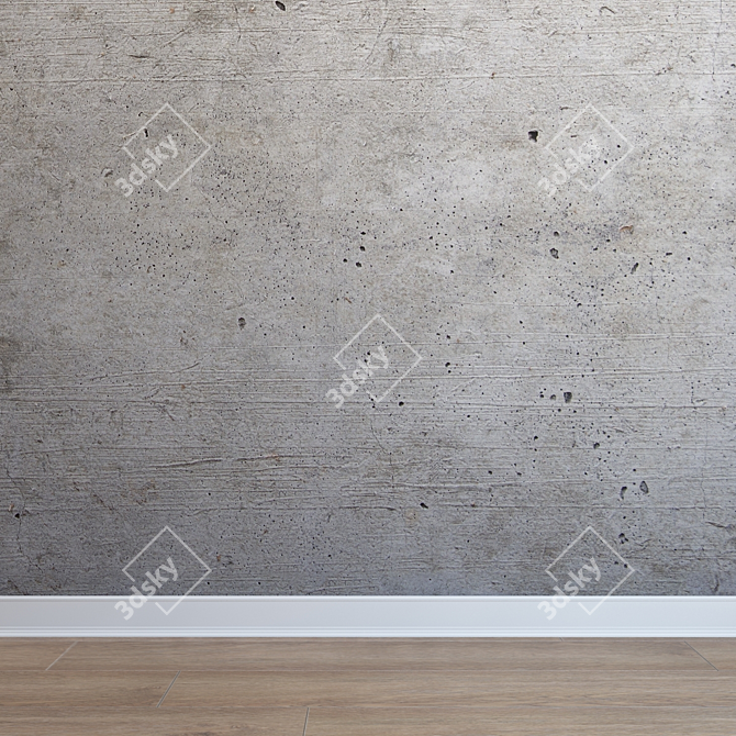 Seamless Concrete Texture for Interior and Exterior Design 3D model image 1