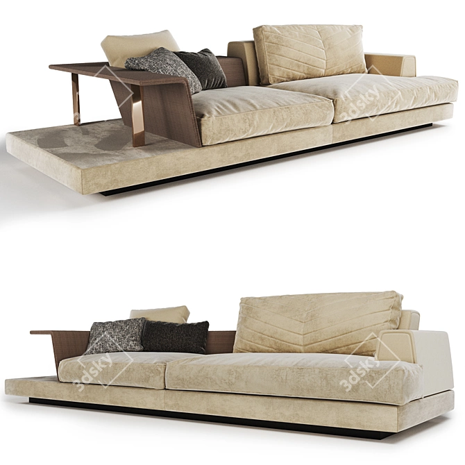 Elegant Xavier Sofa: Beauty & Comfort 3D model image 1