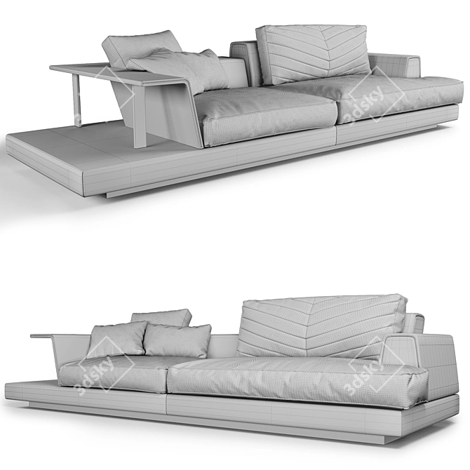 Elegant Xavier Sofa: Beauty & Comfort 3D model image 3