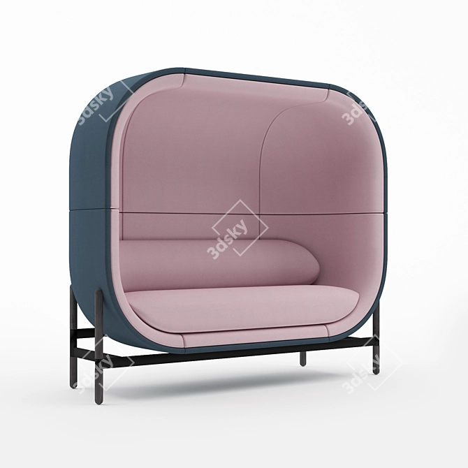 Cozy Cocoon Capsule Sofa 3D model image 1