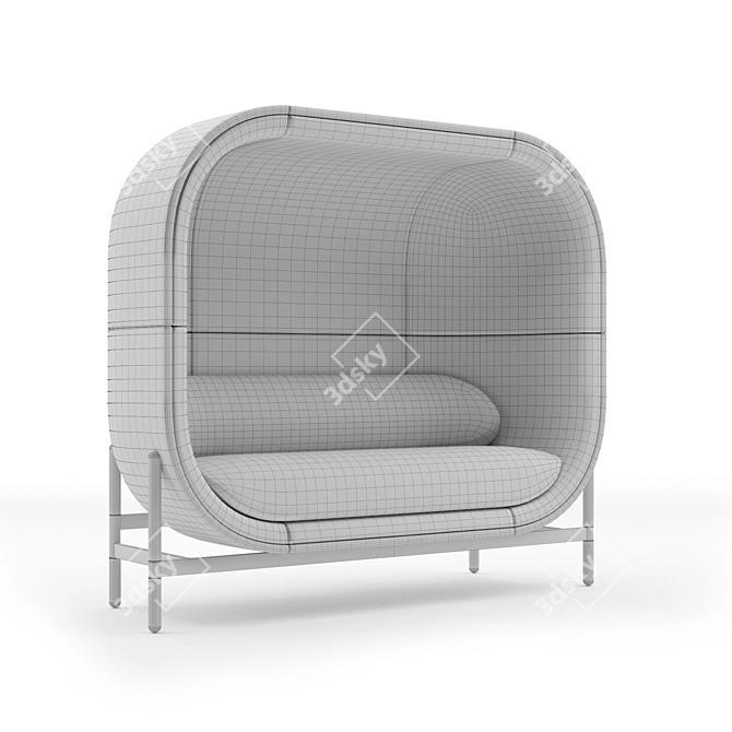 Cozy Cocoon Capsule Sofa 3D model image 3