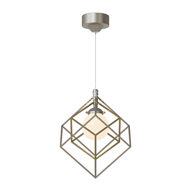 Modern Prism Pendant Light 3D model image 2