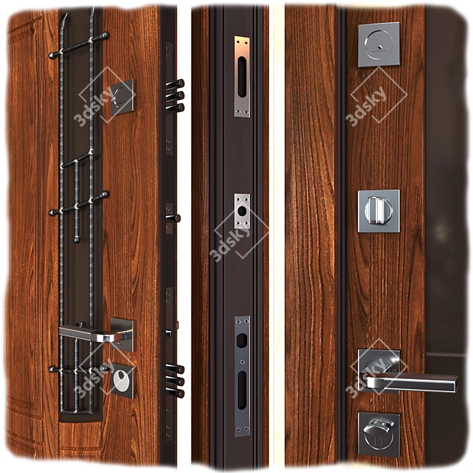 Dago Metal Entrance Door: Your Frame 3D model image 2