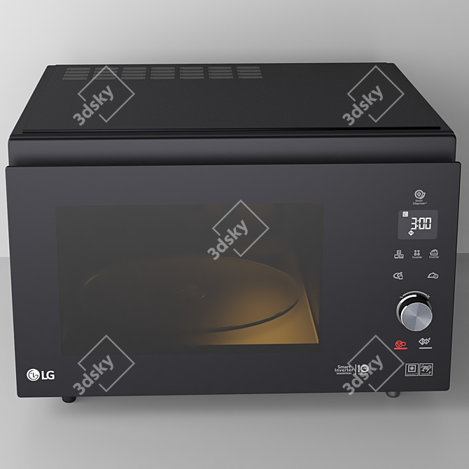 LG MJ-3965BIS: Multi-function Microwave with Grill and Convection 3D model image 2