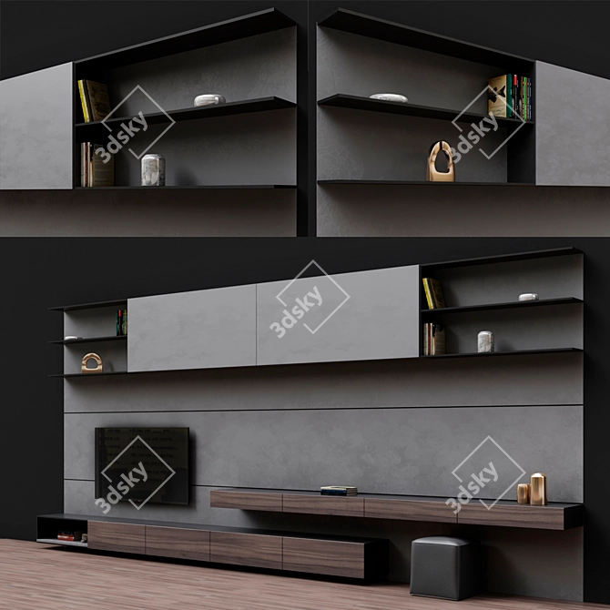 Zona 32 TV: Sleek and Spacious 3D model image 2