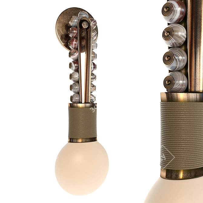 Talisman Loop Sconce: Elegant Lighting Fixture 3D model image 1