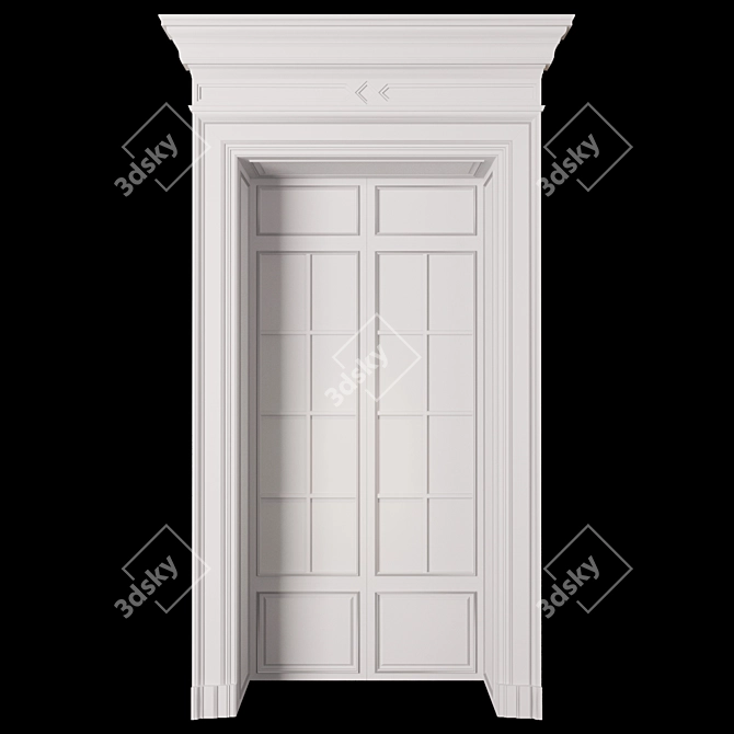 Elegant Archival Door 3D model image 3