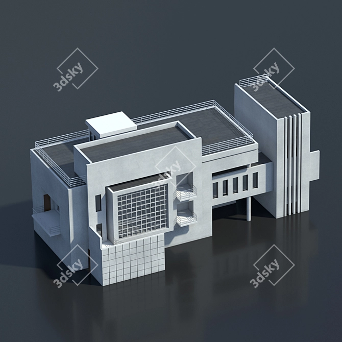 Sleek V-Ray 3.0 Building 3D model image 3